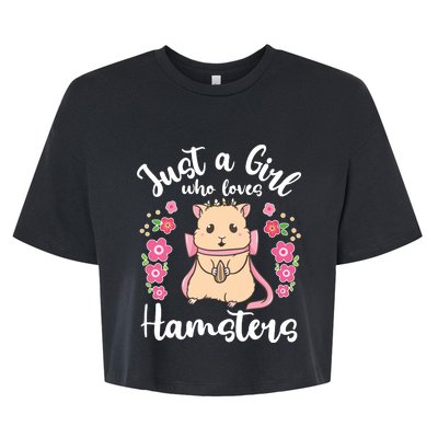 Hamster Just A Girl Who Loves Hamsters Bella+Canvas Jersey Crop Tee