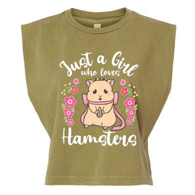 Hamster Just A Girl Who Loves Hamsters Garment-Dyed Women's Muscle Tee