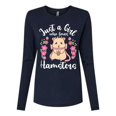 Hamster Just A Girl Who Loves Hamsters Womens Cotton Relaxed Long Sleeve T-Shirt