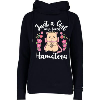 Hamster Just A Girl Who Loves Hamsters Womens Funnel Neck Pullover Hood