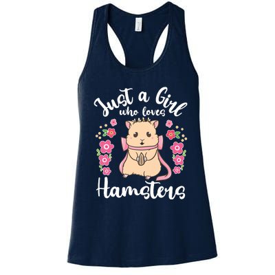 Hamster Just A Girl Who Loves Hamsters Women's Racerback Tank