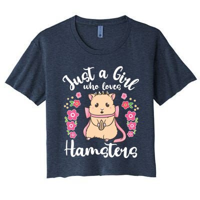 Hamster Just A Girl Who Loves Hamsters Women's Crop Top Tee