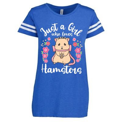 Hamster Just A Girl Who Loves Hamsters Enza Ladies Jersey Football T-Shirt