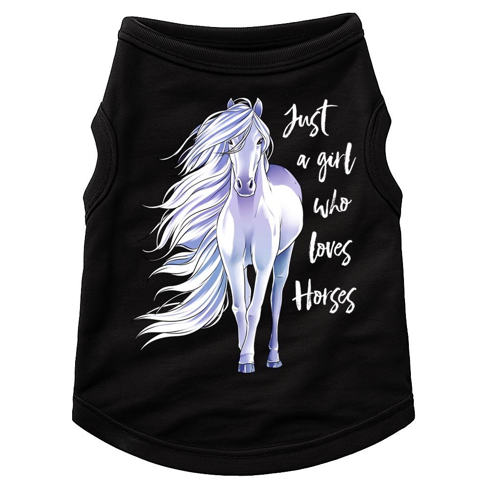 Horse Just A Girl Who Loves Horseback Riding Equestrian Farm Meaningful Gift Doggie Tank