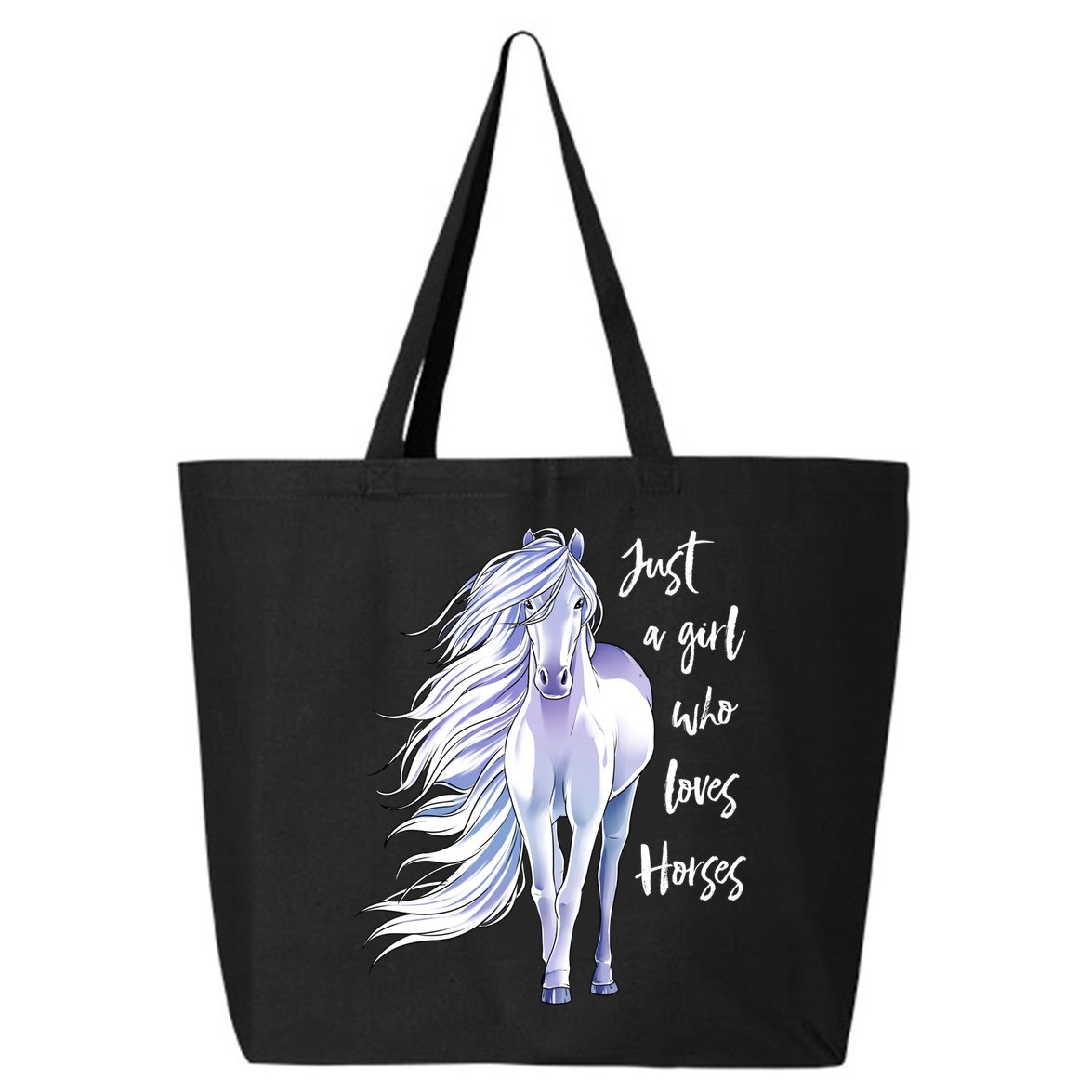 Horse Just A Girl Who Loves Horseback Riding Equestrian Farm Meaningful Gift 25L Jumbo Tote