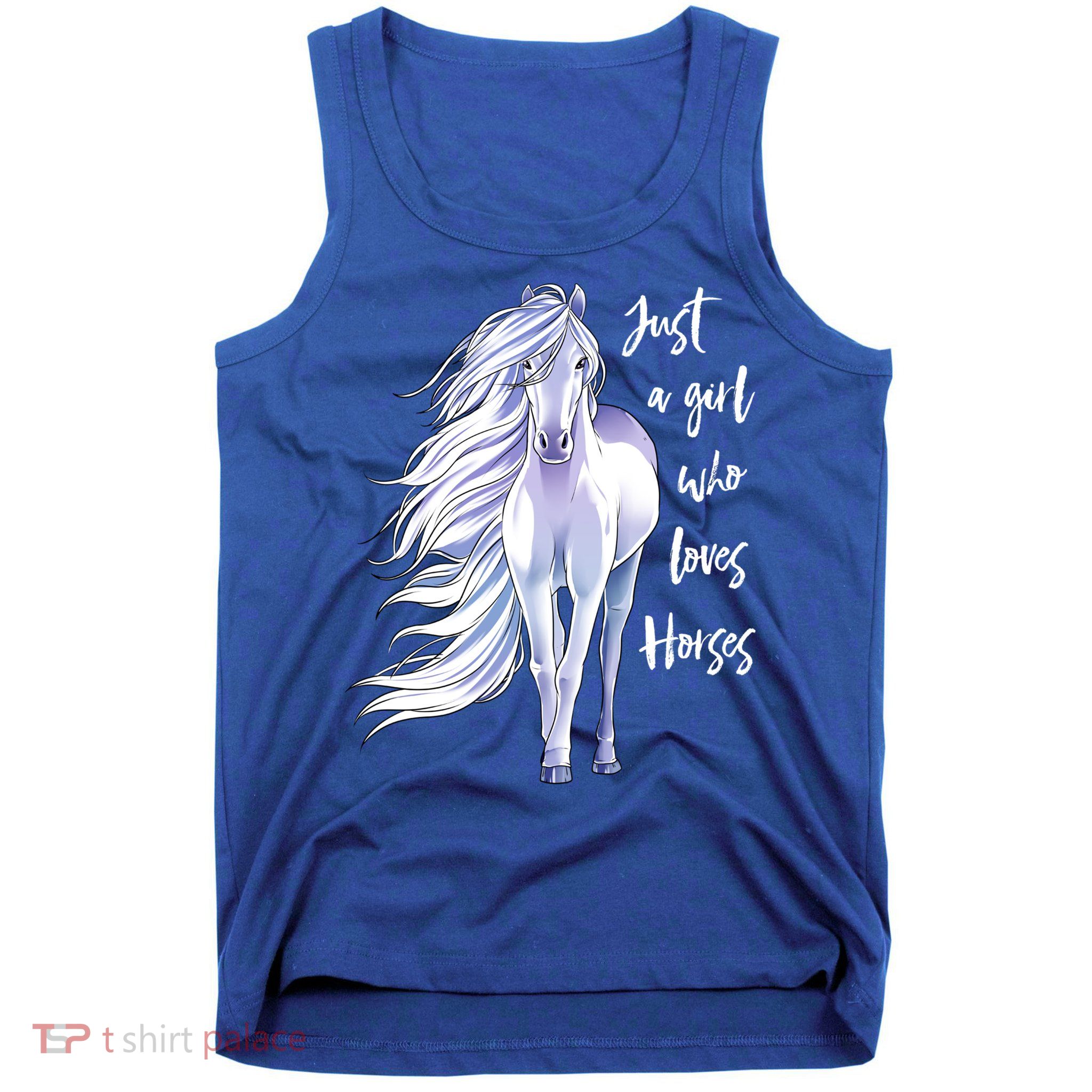 Horse Just A Girl Who Loves Horseback Riding Equestrian Farm Meaningful Gift Tank Top