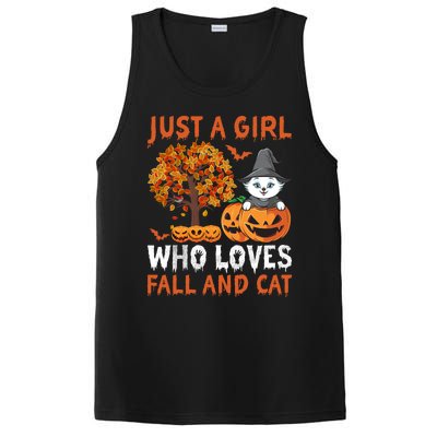 Halloween Just A Who Loves Fall And Cats Gift PosiCharge Competitor Tank