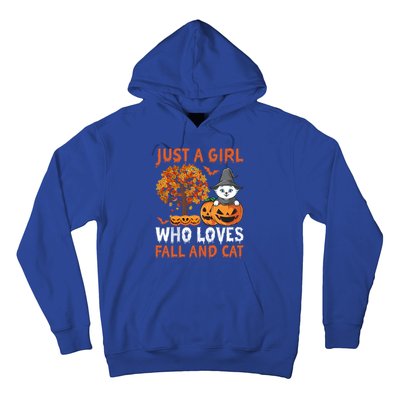 Halloween Just A Who Loves Fall And Cats Gift Hoodie