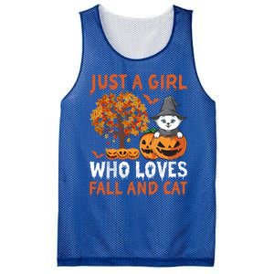 Halloween Just A Who Loves Fall And Cats Gift Mesh Reversible Basketball Jersey Tank