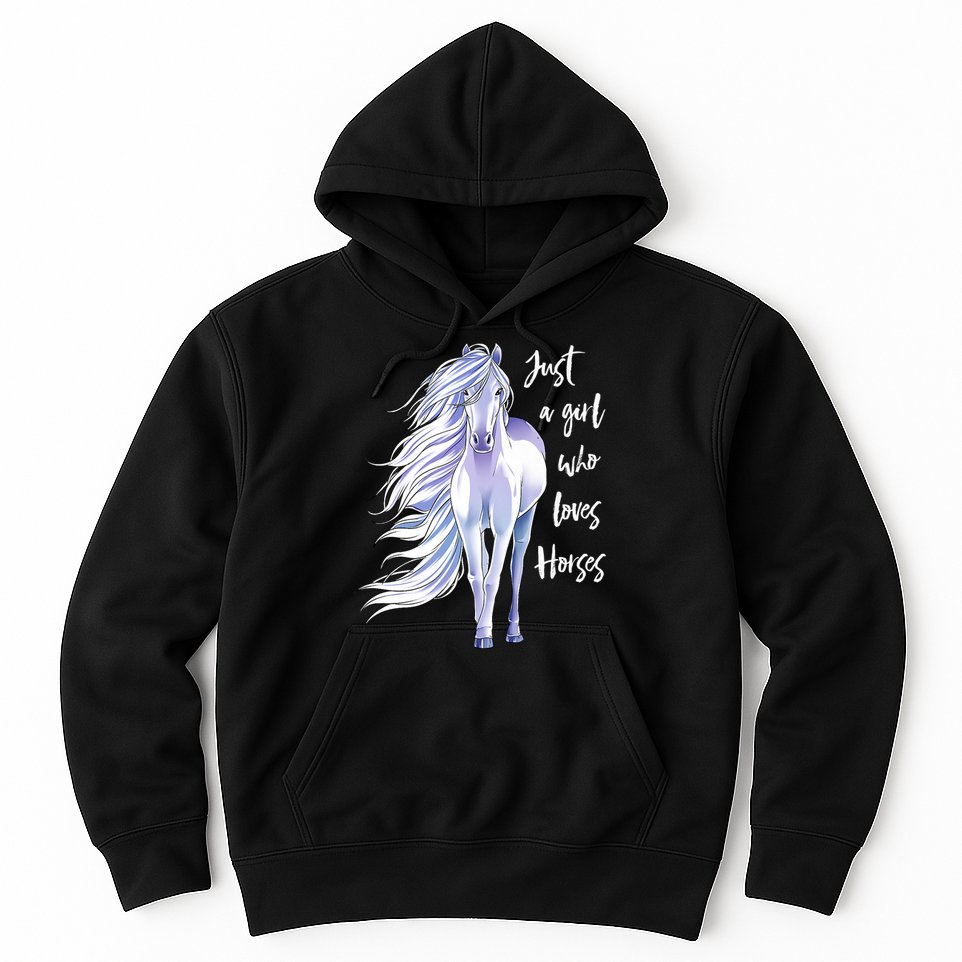 Horse Just A Girl Who Loves Horseback Riding Equestrian Farm Meaningful Gift Hoodie