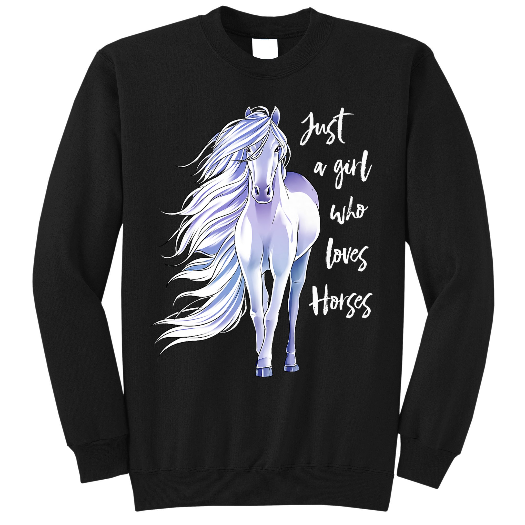 Horse Just A Girl Who Loves Horseback Riding Equestrian Farm Meaningful Gift Sweatshirt
