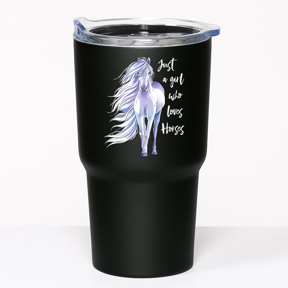 Horse Just A Girl Who Loves Horseback Riding Equestrian Farm Meaningful Gift Tumbler