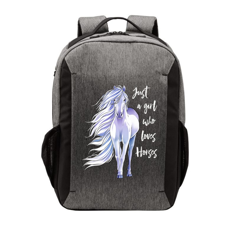 Horse Just A Girl Who Loves Horseback Riding Equestrian Farm Meaningful Gift Vector Backpack