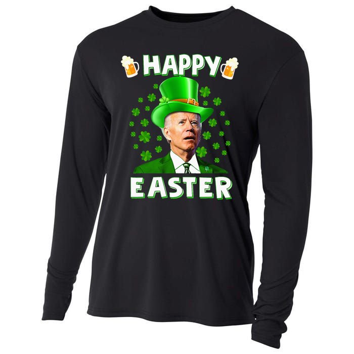 happy Joe Biden Easter Confused St Patricks Day Cooling Performance Long Sleeve Crew