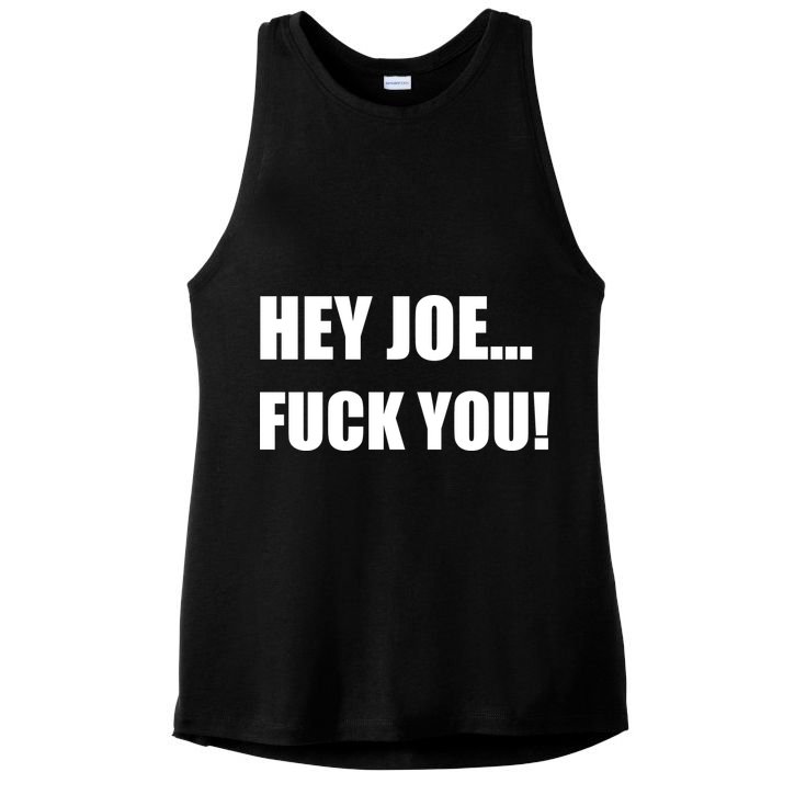 Hey Joe Biden Fuck You! Ladies PosiCharge Tri-Blend Wicking Tank