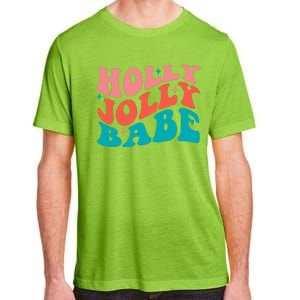 Holly Jolly Babe Retro Christmas Adult ChromaSoft Performance T-Shirt