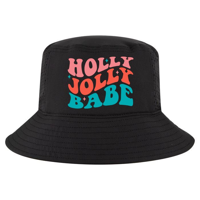 Holly Jolly Babe Retro Christmas Cool Comfort Performance Bucket Hat