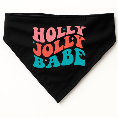 Holly Jolly Babe Retro Christmas USA-Made Doggie Bandana