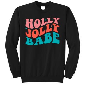 Holly Jolly Babe Retro Christmas Sweatshirt