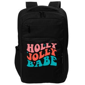 Holly Jolly Babe Retro Christmas Impact Tech Backpack