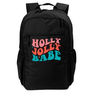 Holly Jolly Babe Retro Christmas Daily Commute Backpack