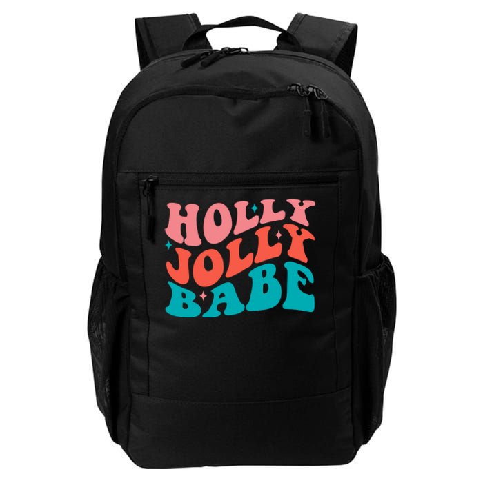 Holly Jolly Babe Retro Christmas Daily Commute Backpack