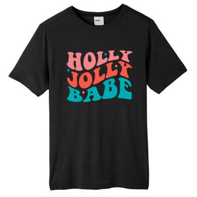 Holly Jolly Babe Retro Christmas Tall Fusion ChromaSoft Performance T-Shirt