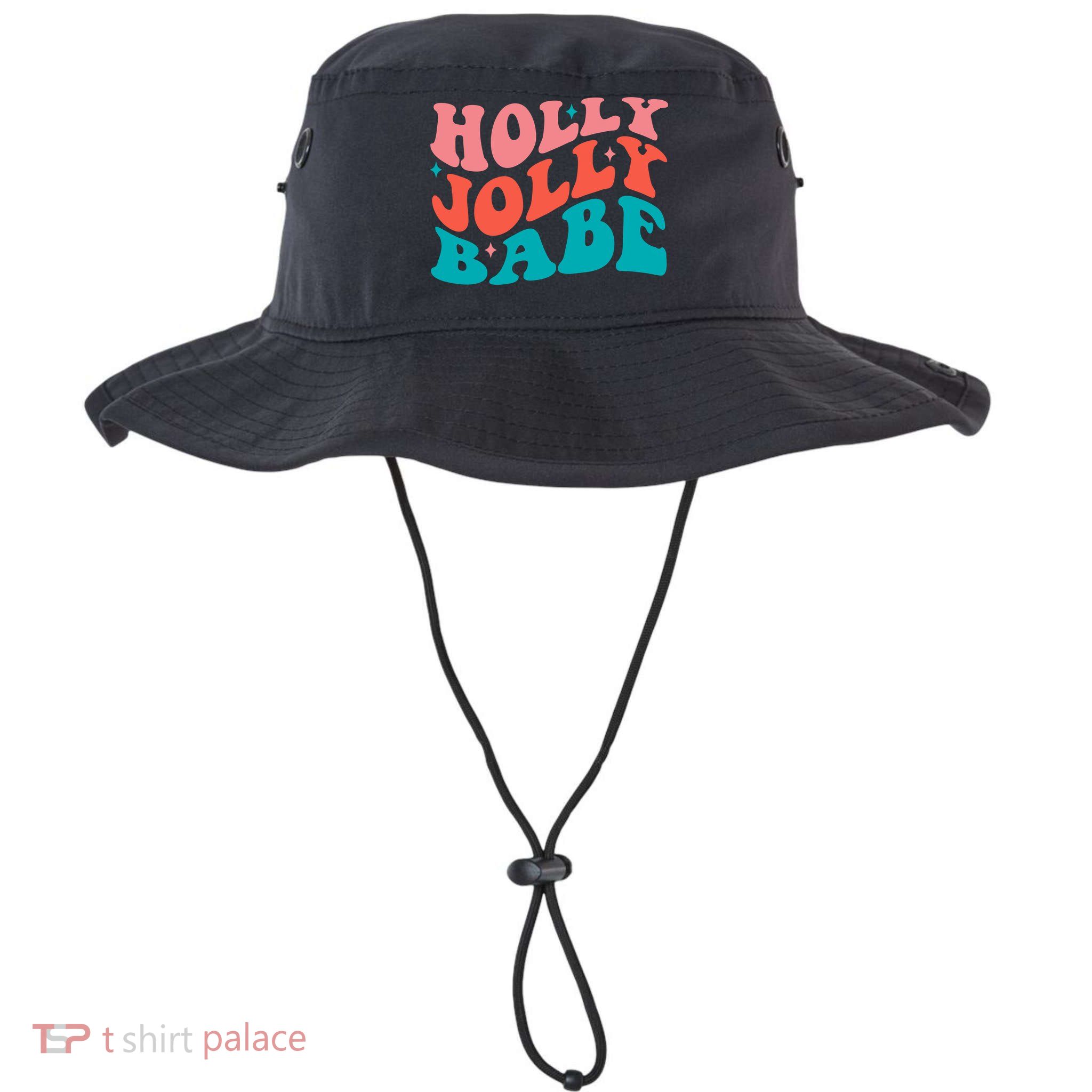 Holly Jolly Babe Retro Christmas Bucket Hat