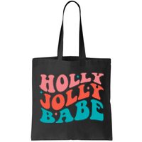 Holly Jolly Babe Retro Christmas Tote Bag