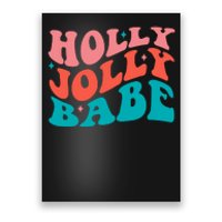 Holly Jolly Babe Retro Christmas Poster