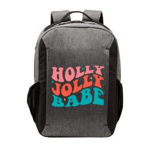 Holly Jolly Babe Retro Christmas Vector Backpack