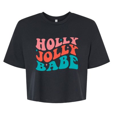 Holly Jolly Babe Bella+Canvas Jersey Crop Tee