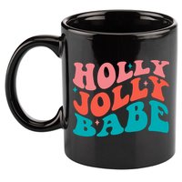 Holly Jolly Babe 11oz C Handle Ceramic Mug