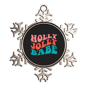 Holly Jolly Babe Metallic Star Ornament