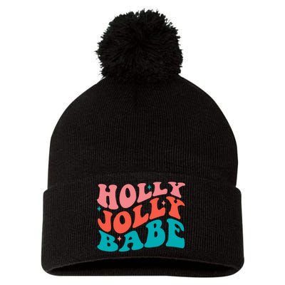 Holly Jolly Babe Pom Pom 12in Knit Beanie