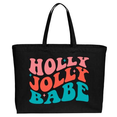 Holly Jolly Babe Cotton Canvas Jumbo Tote