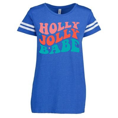 Holly Jolly Babe Enza Ladies Jersey Football T-Shirt