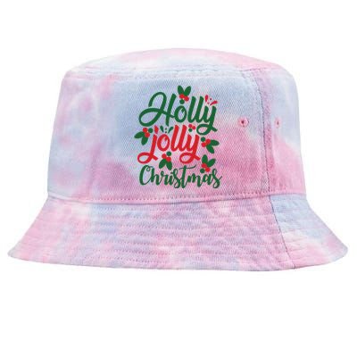 Holly Jolly Babe Festive Christmas Cheer Tie-Dyed Bucket Hat