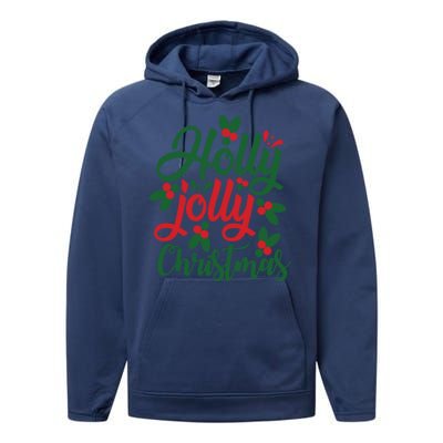 Holly Jolly Babe Festive Christmas Cheer Performance Fleece Hoodie