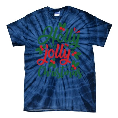 Holly Jolly Babe Festive Christmas Cheer Tie-Dye T-Shirt