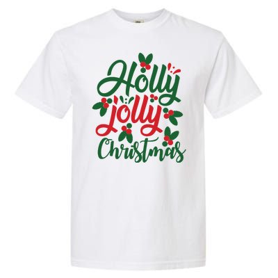 Holly Jolly Babe Festive Christmas Cheer Garment-Dyed Heavyweight T-Shirt