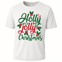 Holly Jolly Babe Festive Christmas Cheer Cooling Performance Crew T-Shirt