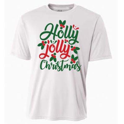 Holly Jolly Babe Festive Christmas Cheer Cooling Performance Crew T-Shirt