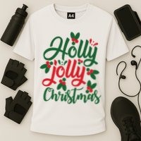 Holly Jolly Babe Festive Christmas Cheer Cooling Performance Crew T-Shirt