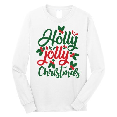 Holly Jolly Babe Festive Christmas Cheer Long Sleeve Shirt