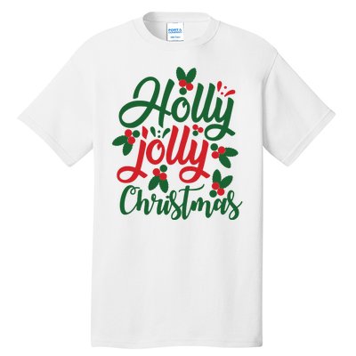 Holly Jolly Babe Festive Christmas Cheer Tall T-Shirt