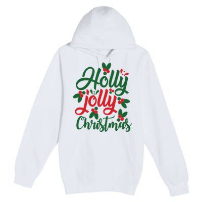 Holly Jolly Babe Festive Christmas Cheer Premium Pullover Hoodie