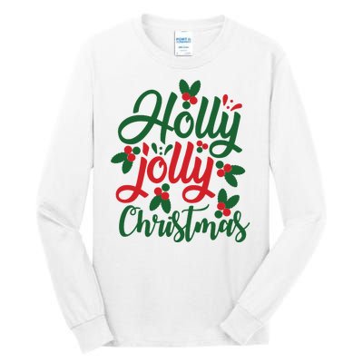 Holly Jolly Babe Festive Christmas Cheer Tall Long Sleeve T-Shirt