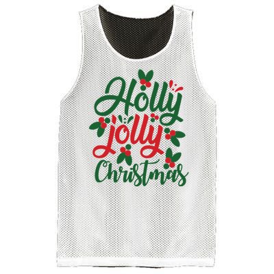 Holly Jolly Babe Festive Christmas Cheer Mesh Reversible Basketball Jersey Tank