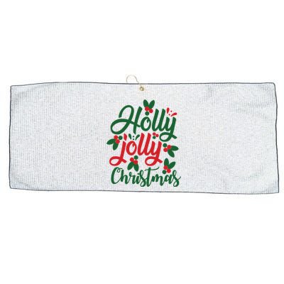 Holly Jolly Babe Festive Christmas Cheer Large Microfiber Waffle Golf Towel